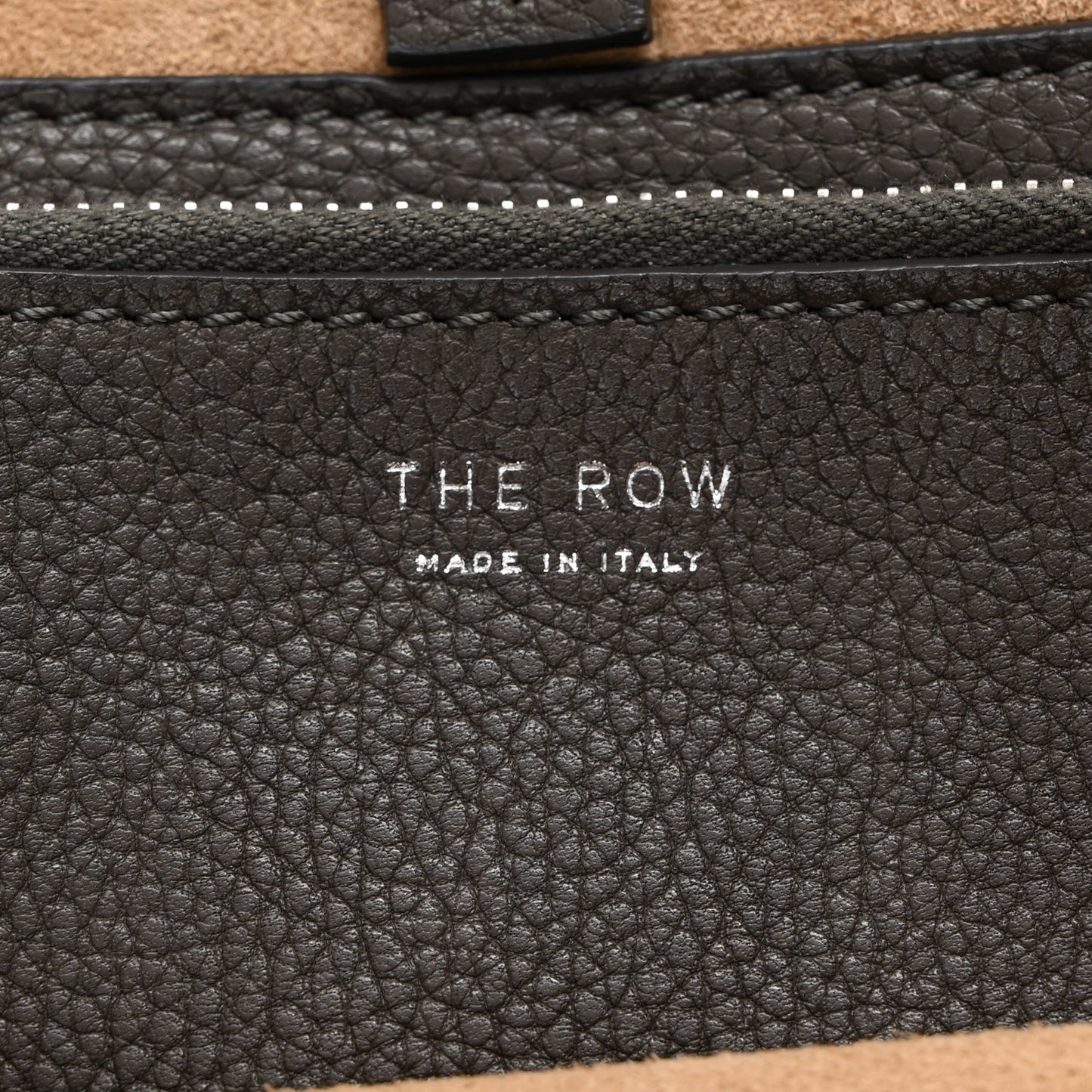 THE ROW Calfskin Small Mail Bag Ash Grey
