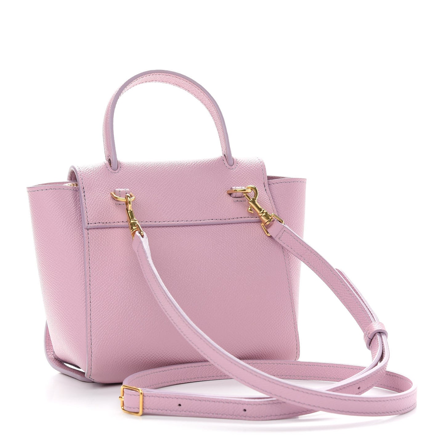 Grained Calfskin Pico Belt Bag Rose Quartz