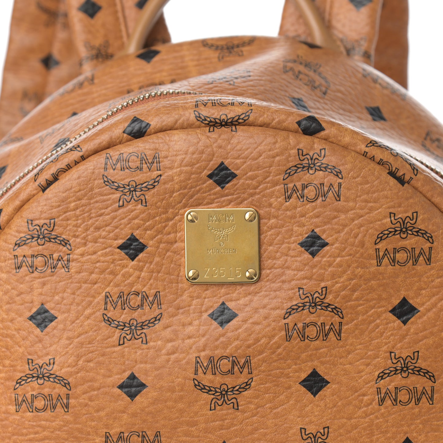 Visetos Medium Side Studs Stark Backpack Cognac