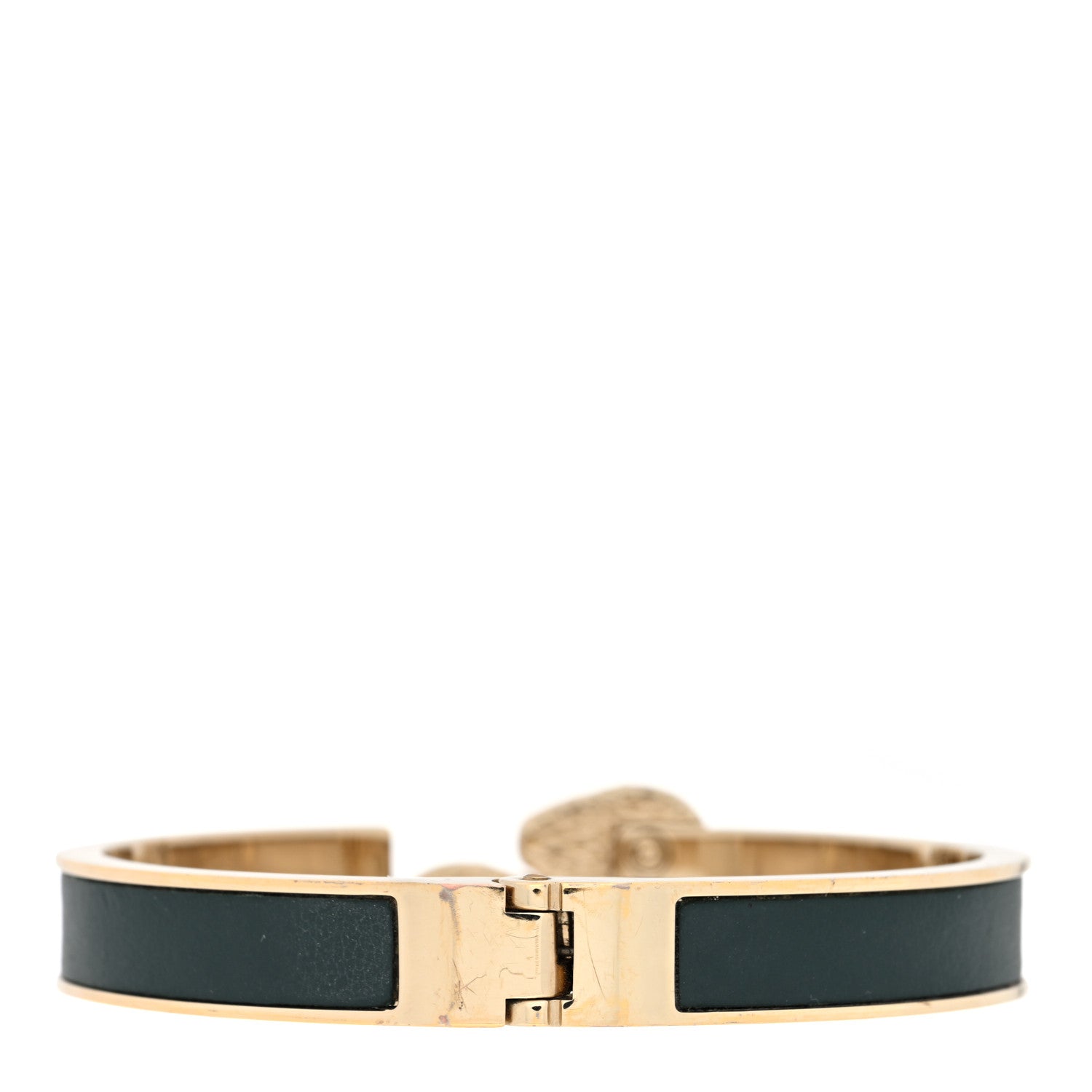 Bulgari Metal Calfskin Serpenti Forever Bangle Bracelet Green 3 of 4