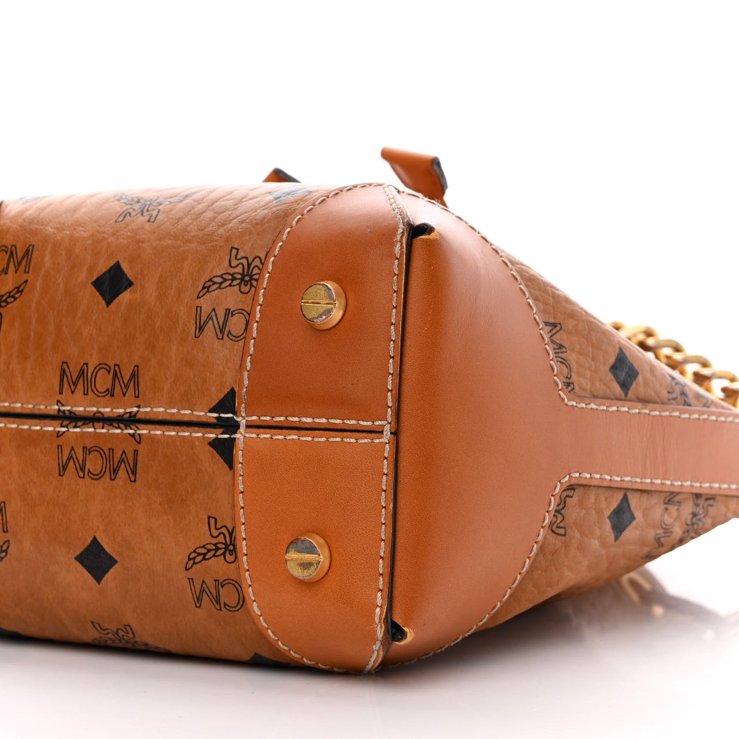 Visetos Berlin Mini Drawstring Bucket Bag Cognac