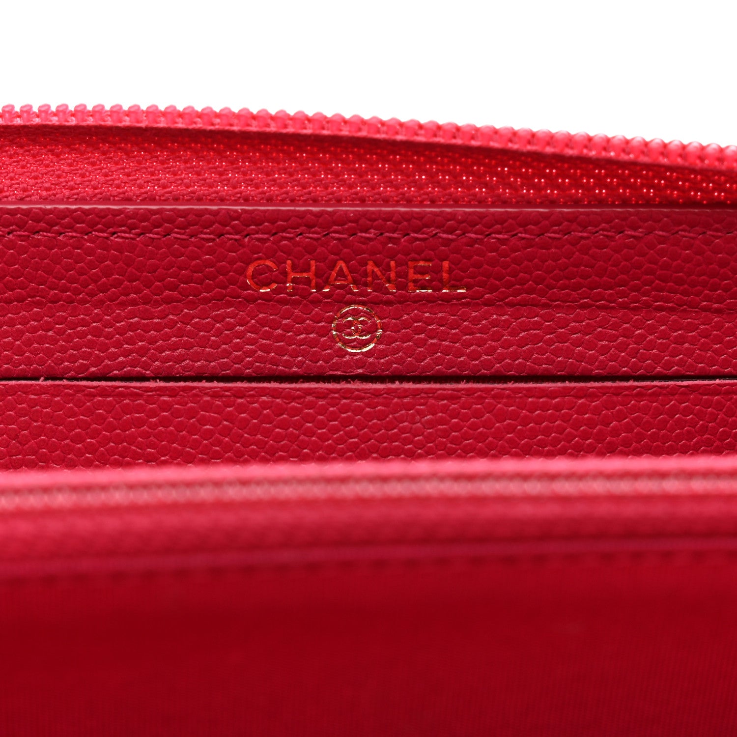 Chanel Caviar Quilted Small Boy Zip Around Wallet Fuchsia 6 of 10