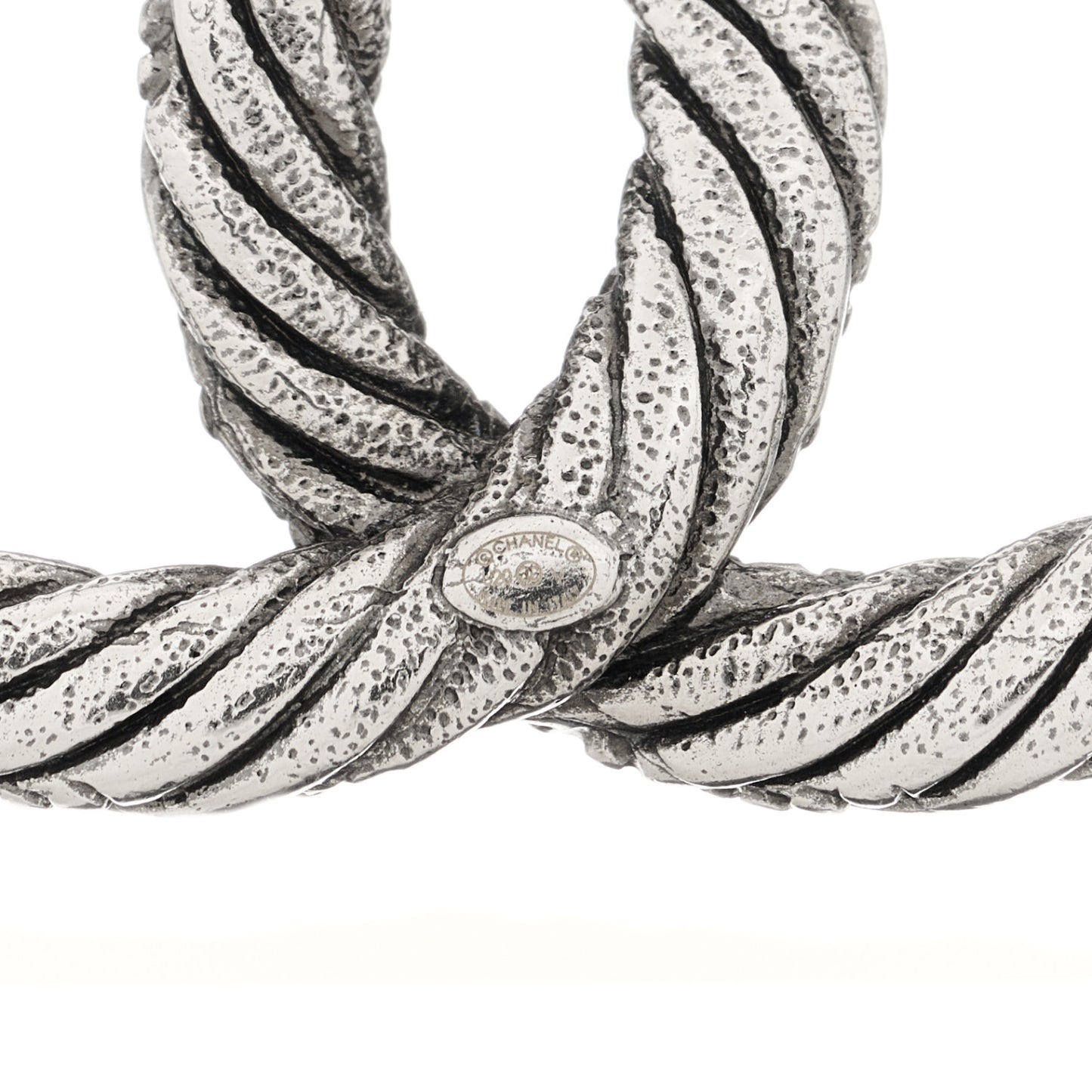 Ruthenium Twisted CC Brooch