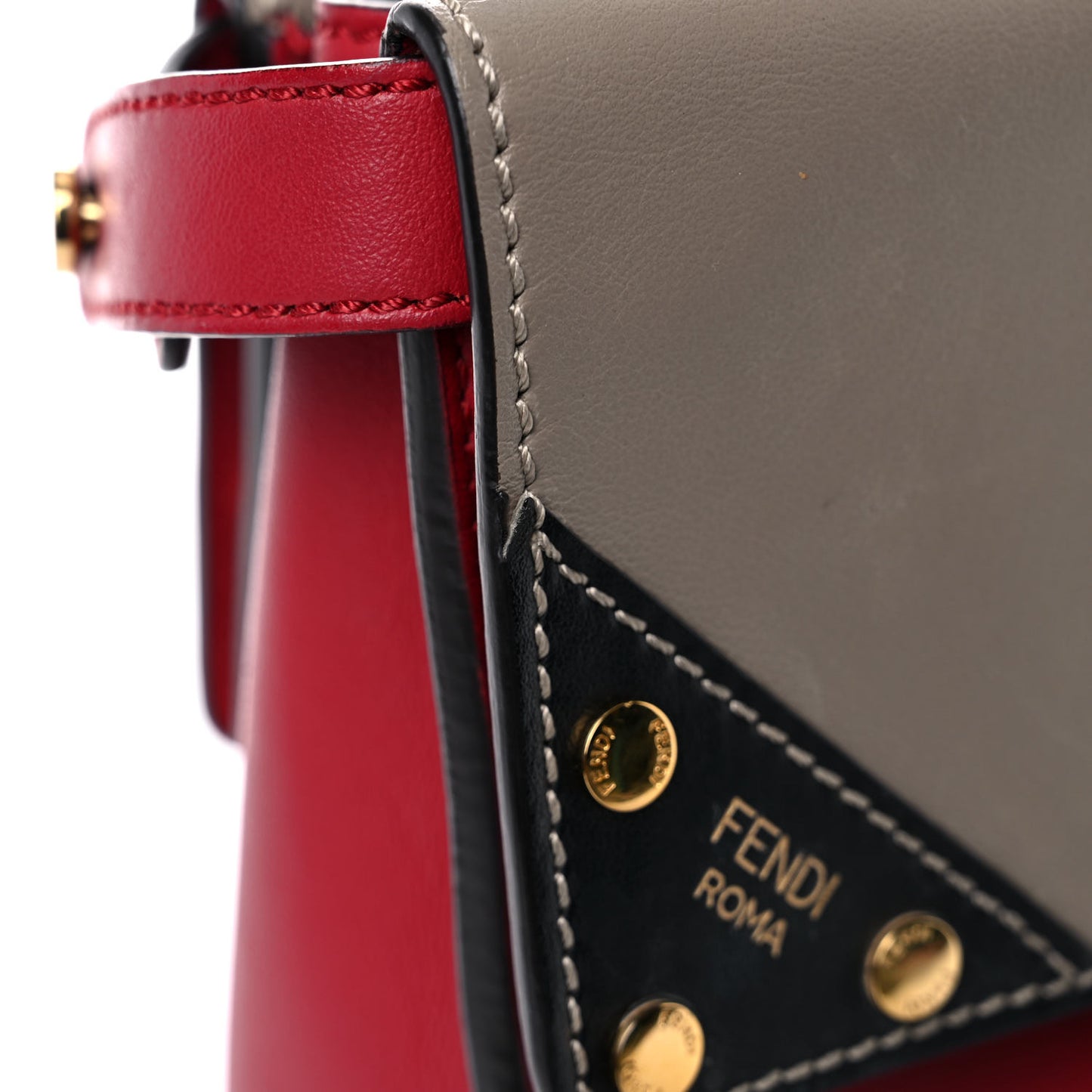 Vitello Grace FF 1974 Small Flip Tote Fragola Sepia