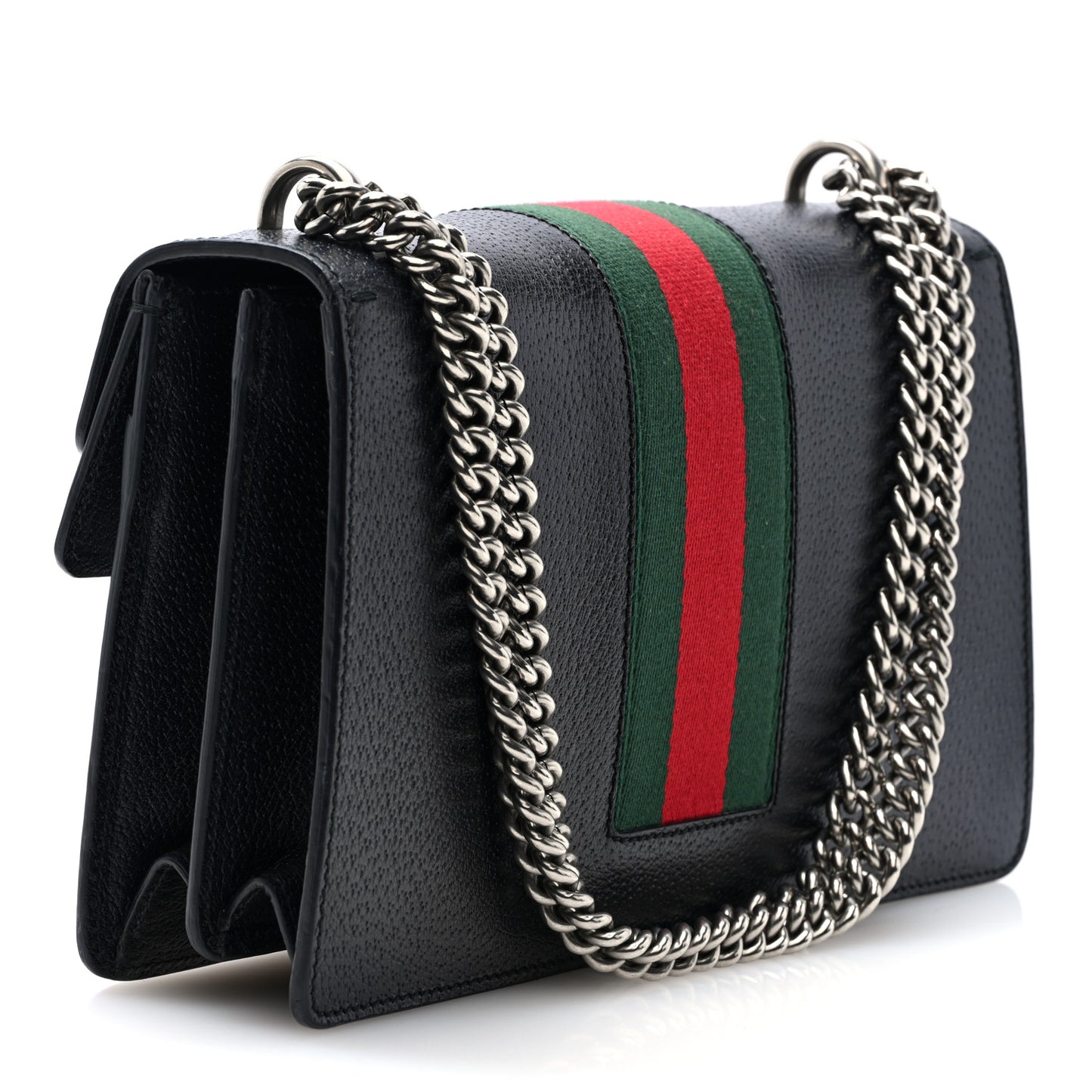 Calfskin Web Small Dionysus Shoulder Bag Black