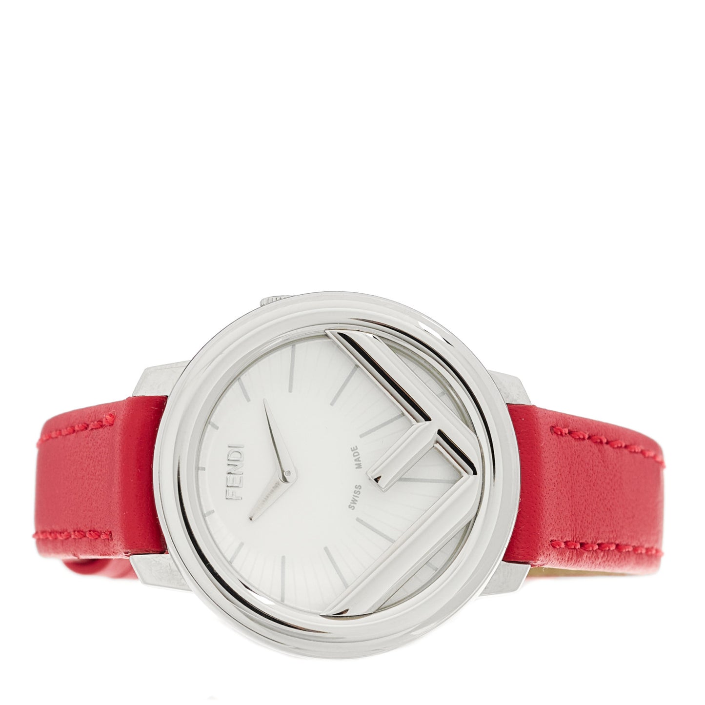 Stainless Steel Calfskin 28mm Run Away Quartz Watch Red