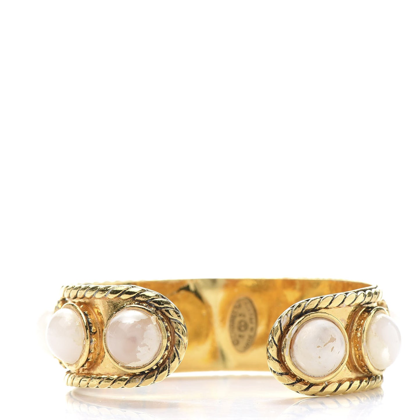 Pearl Braided Cuff Gold
