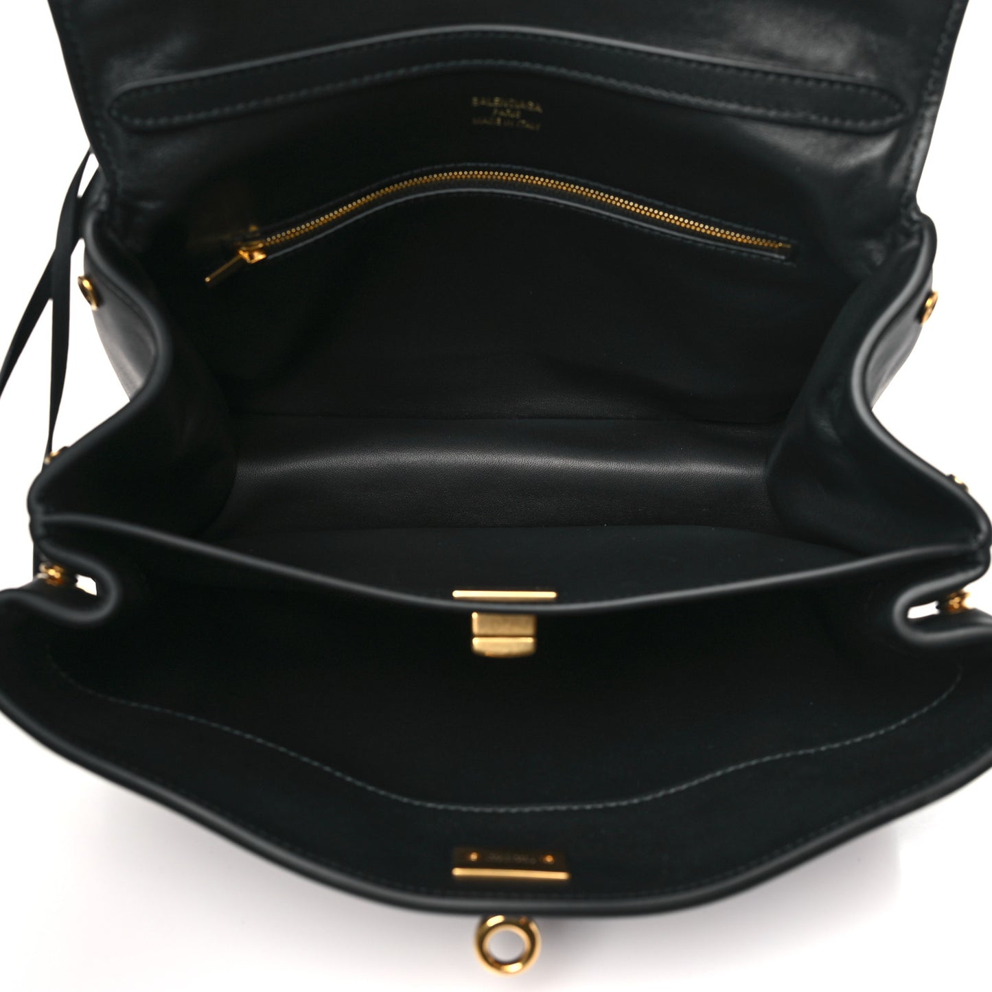 Natural Smooth Calfskin Small Rodeo Top Handle Handbag Black