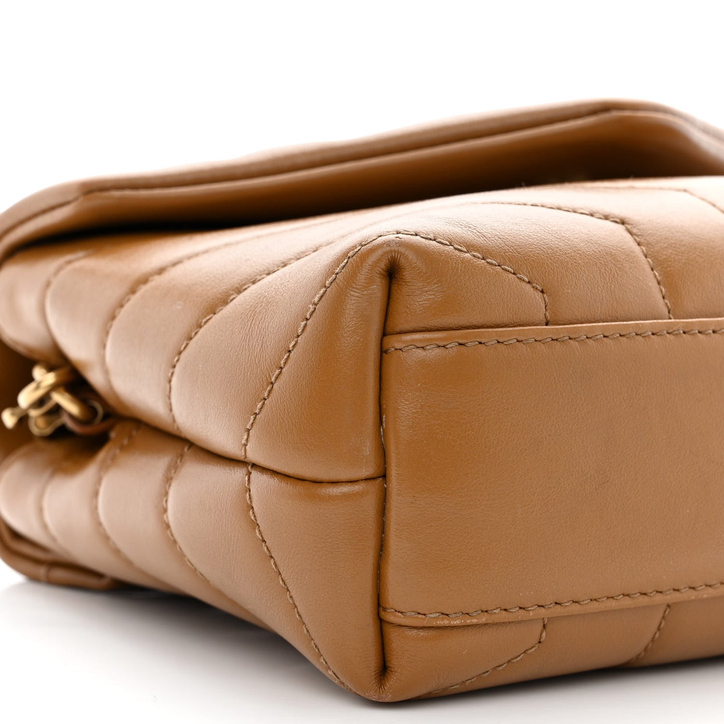 Calfskin Y Quilted Monogram Toy Loulou Crossbody Bag Dark Natural