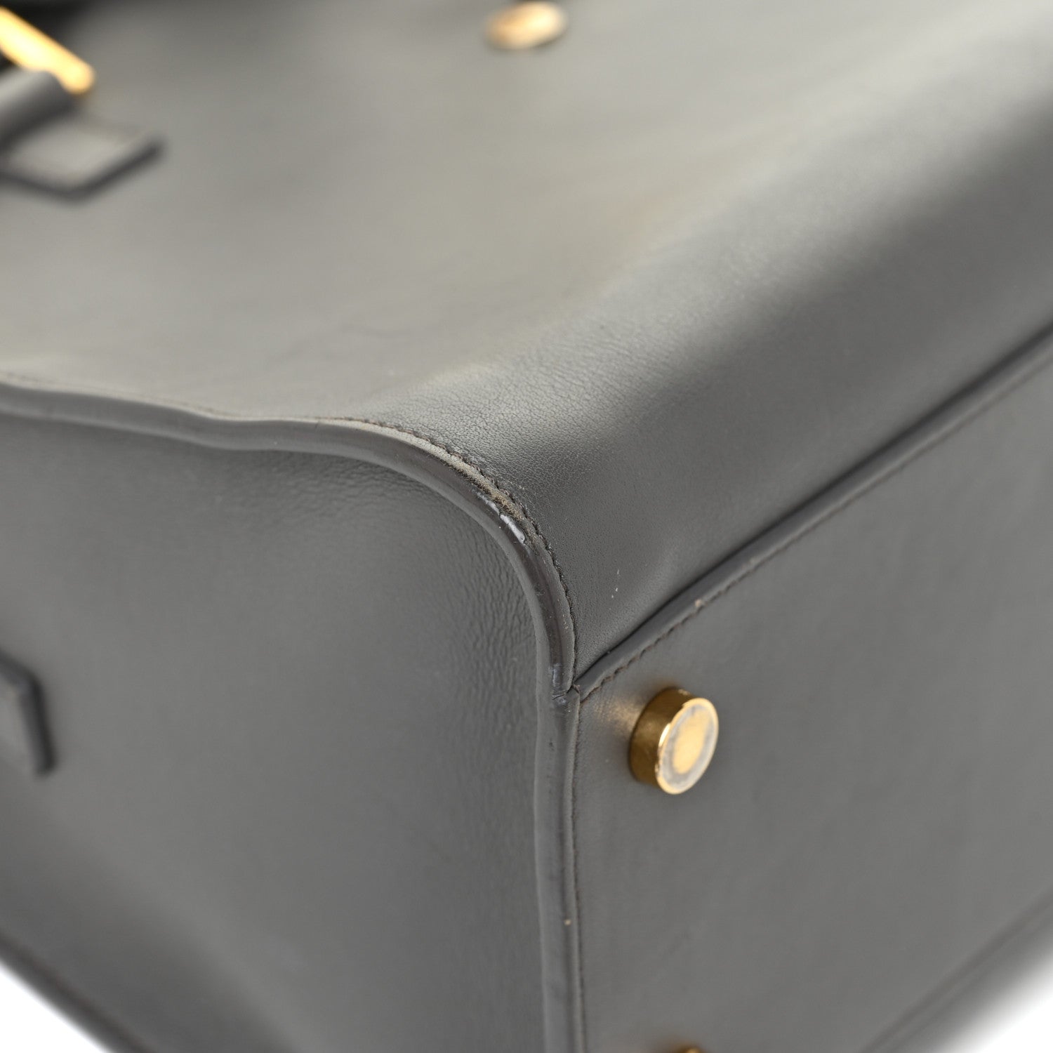 Saint Laurent Calfskin Small Monogram Cabas Grey 14 of 21