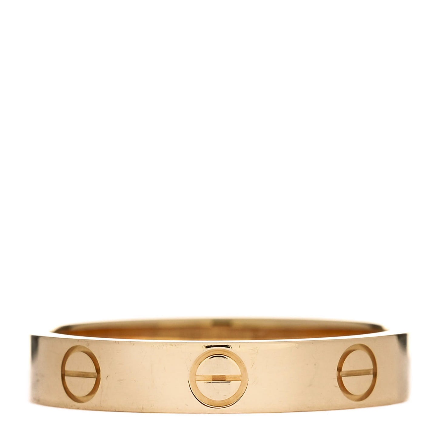 18K Yellow Gold 3.5mm LOVE Wedding Band Ring 55 7.25