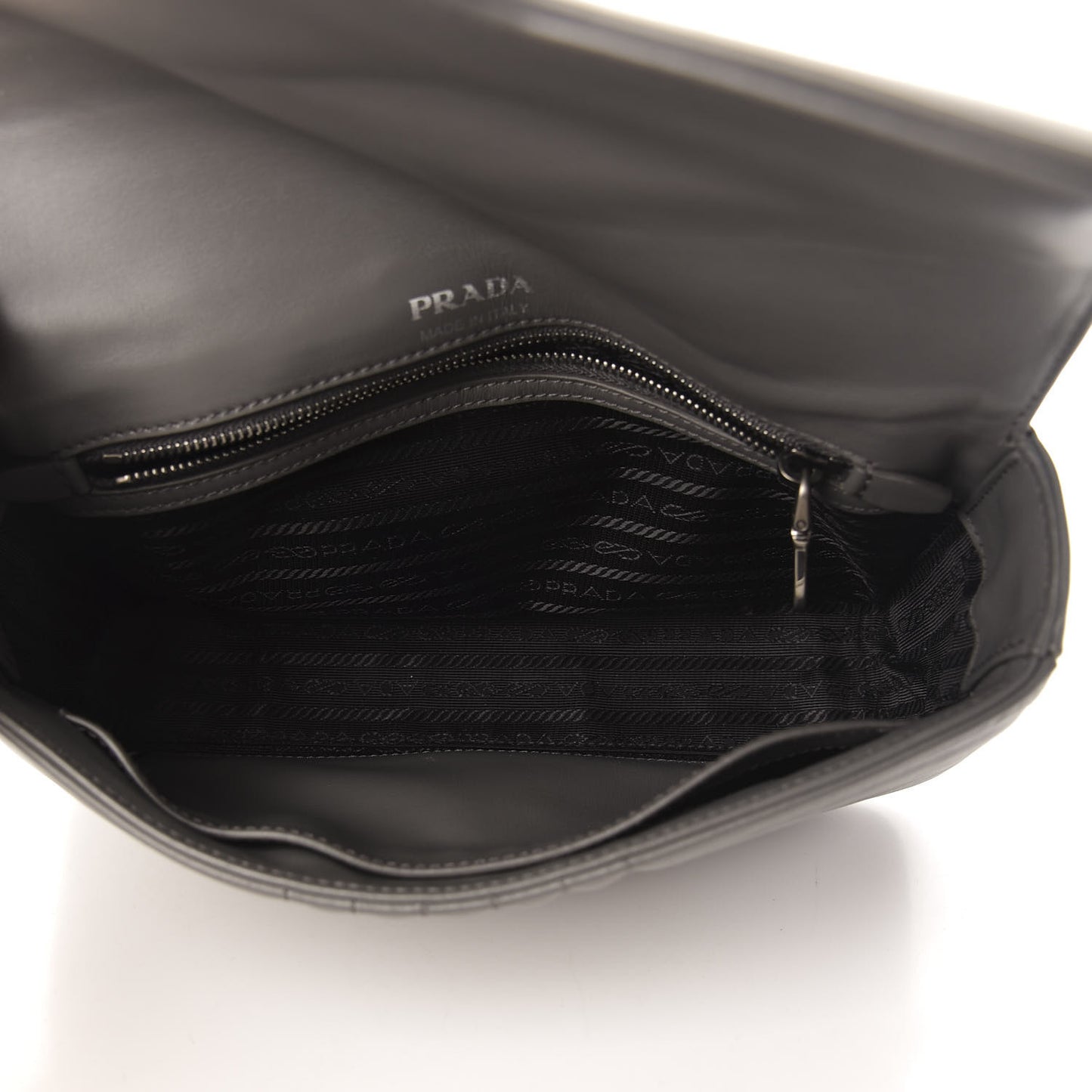 Soft Calfskin Impunture Diagramme Medium Chain Flap Shoulder Bag Mercurio