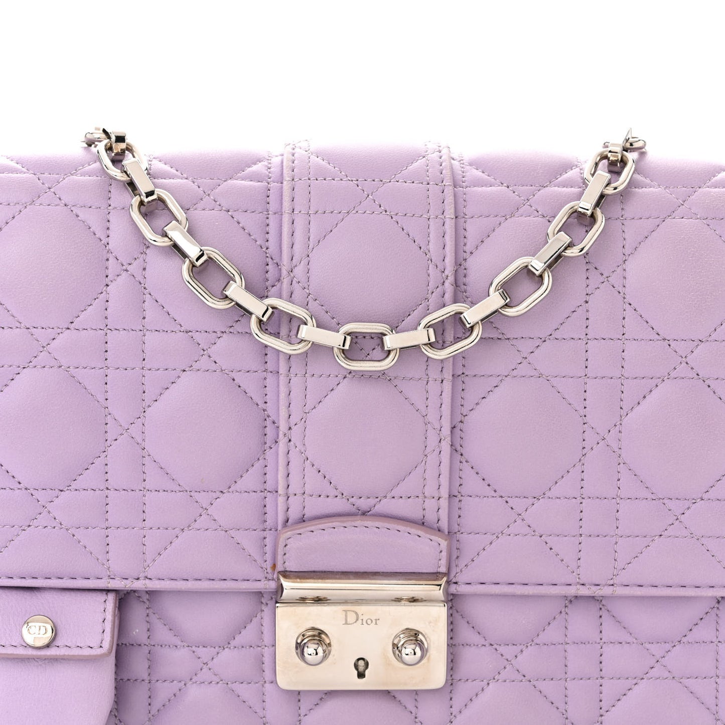 Lambskin Cannage Medium Miss Dior Flap Lilac