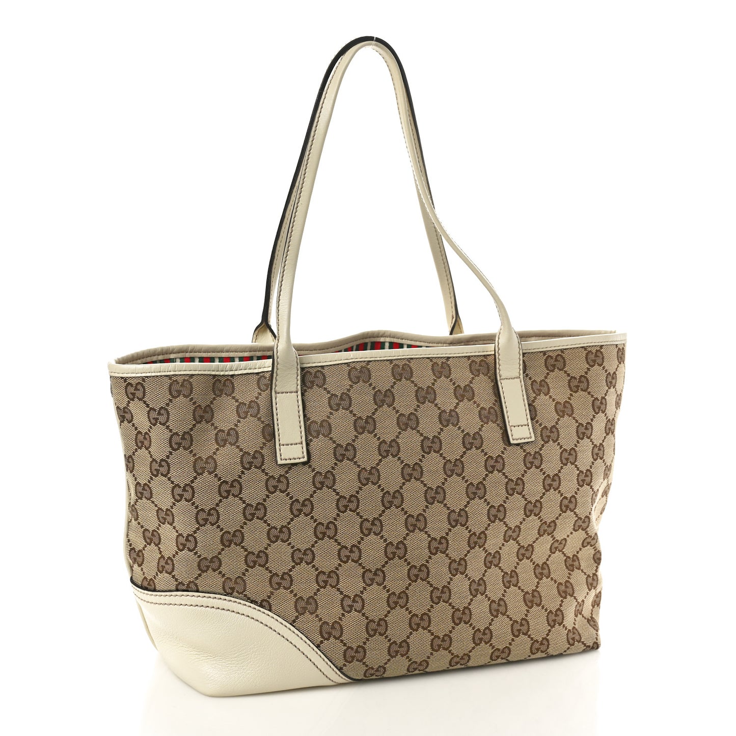 Monogram Medium New Britt Tote Off White