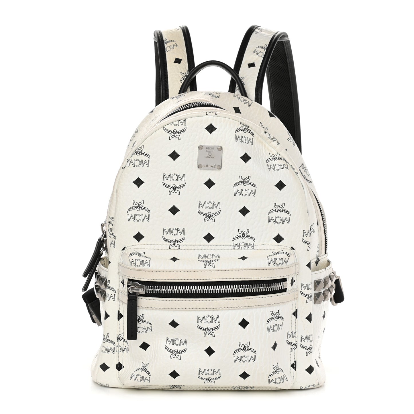 Visetos Small Side Stud Stark Backpack White