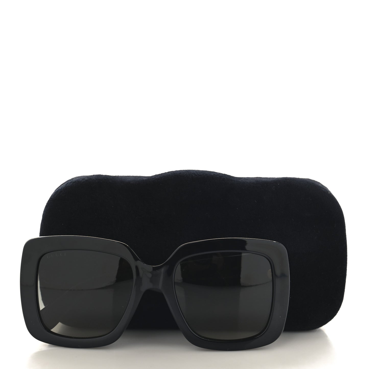 Acetate Square Frame Sunglasses GG0141SN Black