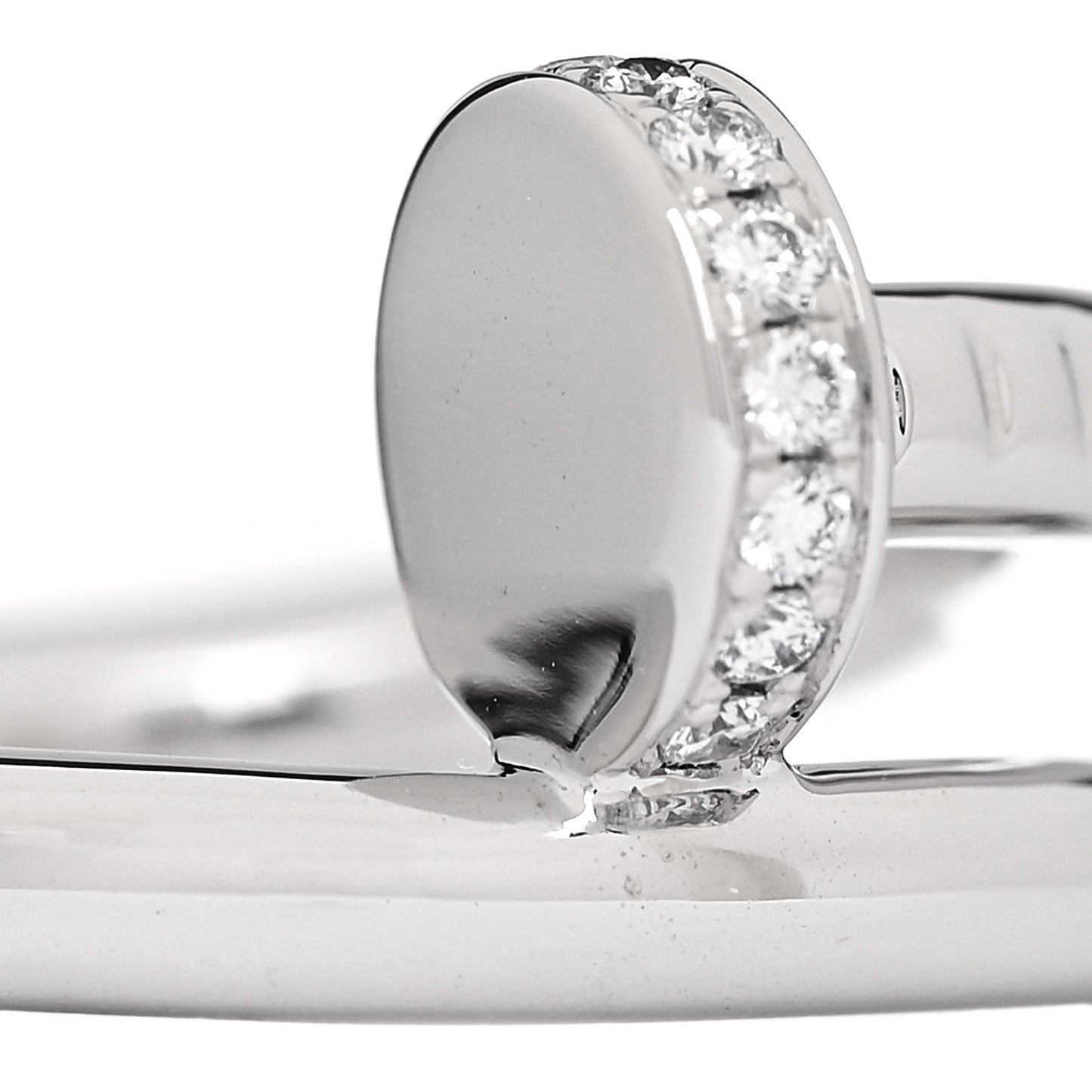 18K White Gold Diamond Juste Un Clou Ring 48 4.5