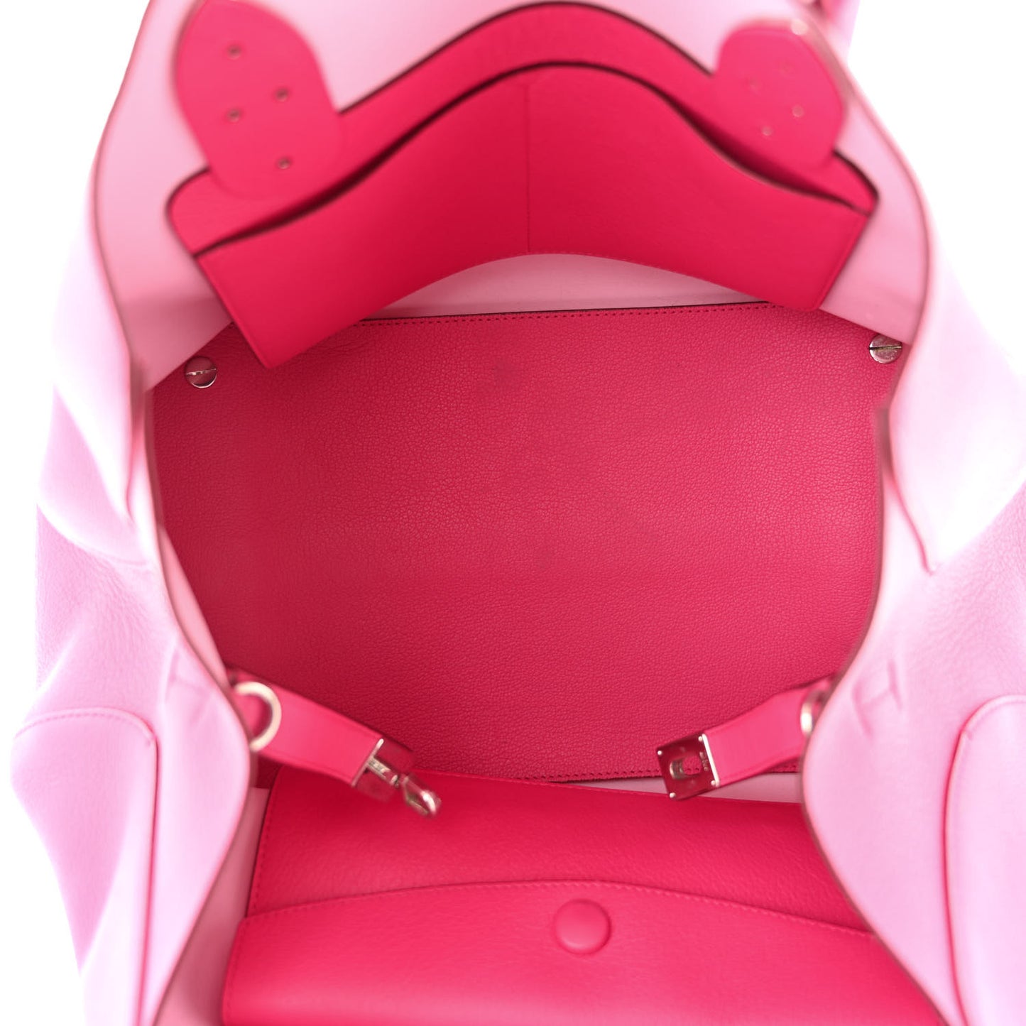 Supple Grained Calfskin Open Bar Tote Pink