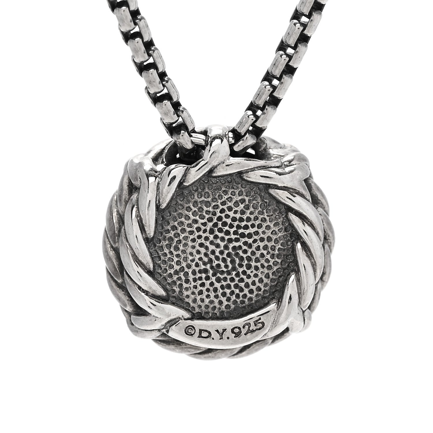 David Yurman Sterling Silver Black Onyx 8mm Petite Chatelaine Pendant Necklace 4 of 4