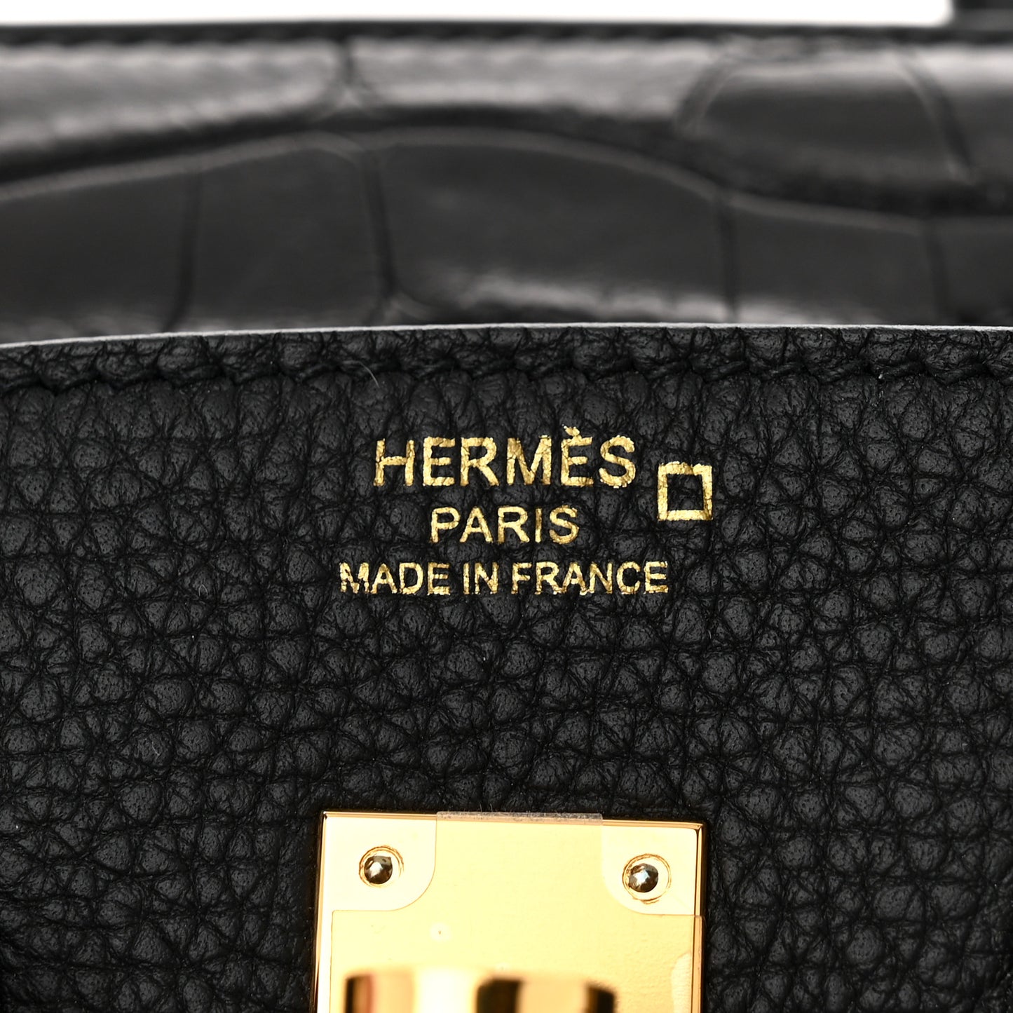Togo Matte Alligator Birkin Touch 25 Black