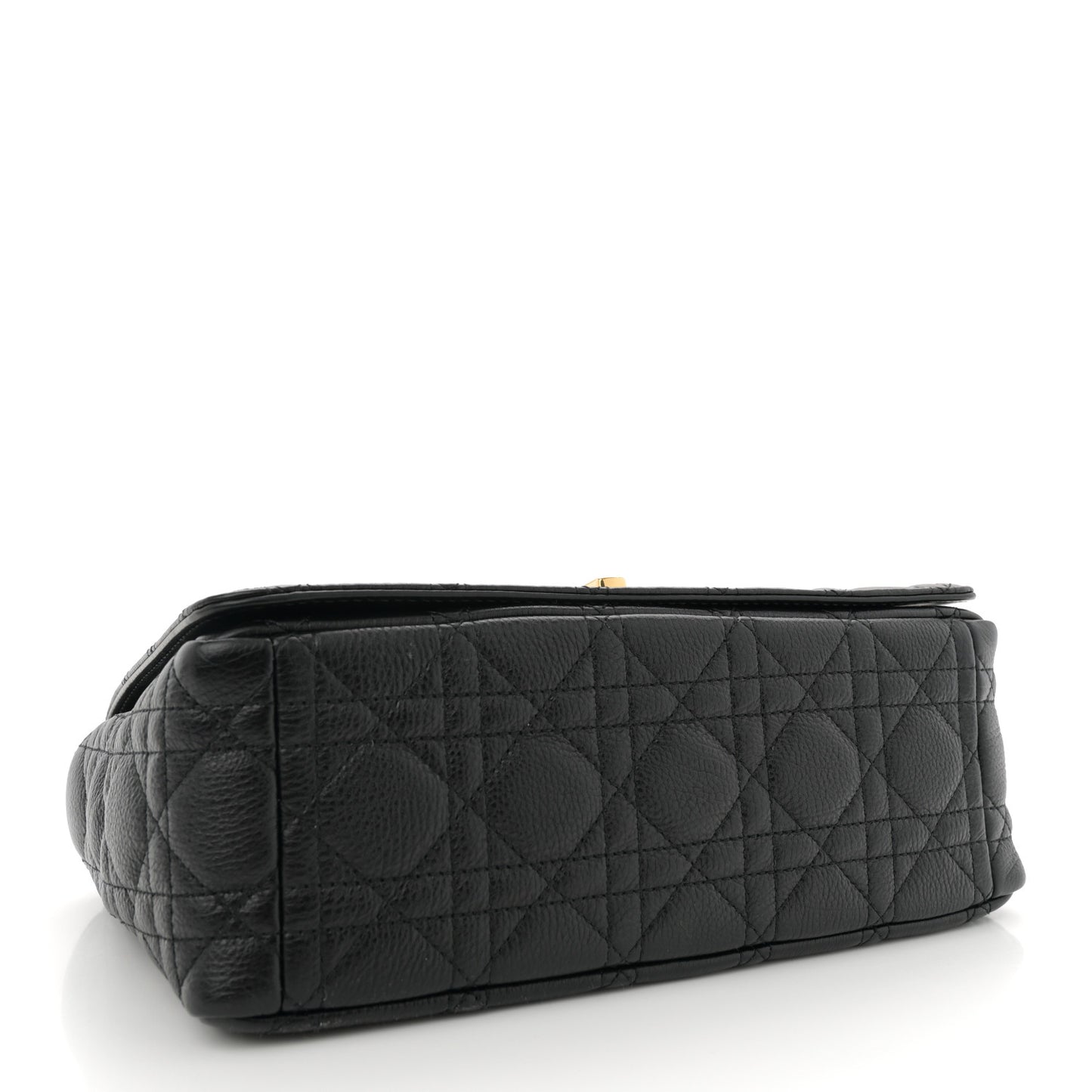Calfskin Cannage Medium Caro Bag Black