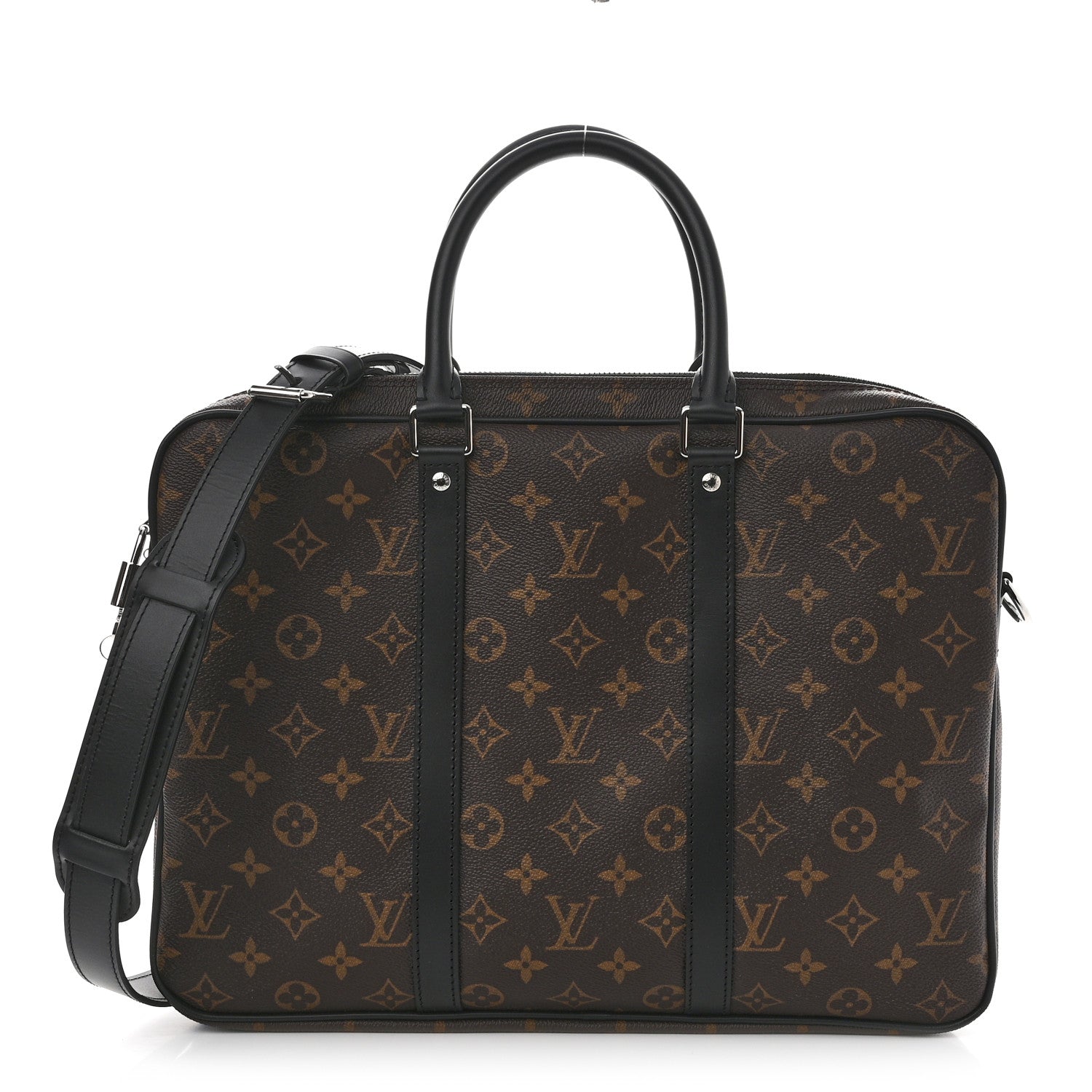 Louis Vuitton Monogram Macassar Porte-Documents Voyage PM 1 of 9