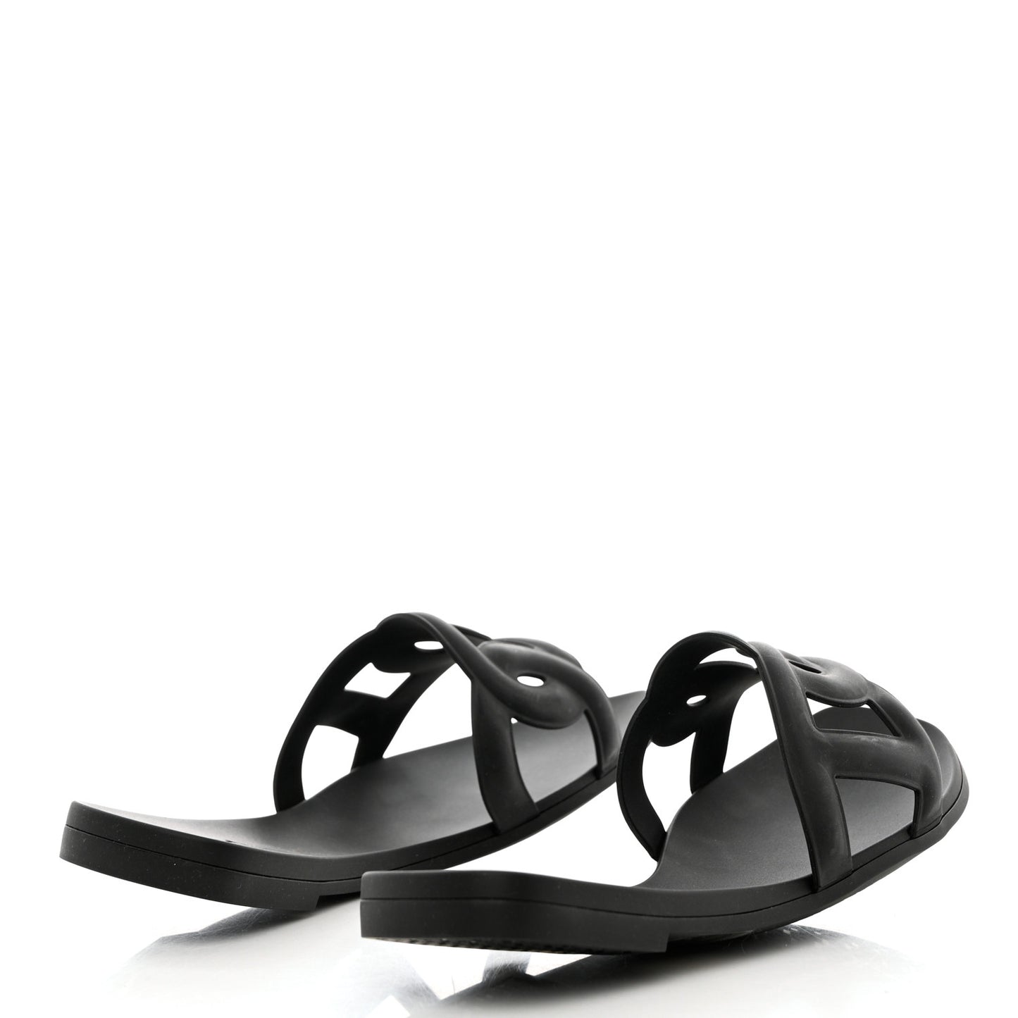 Rubber Aloha Sandals 38 Black