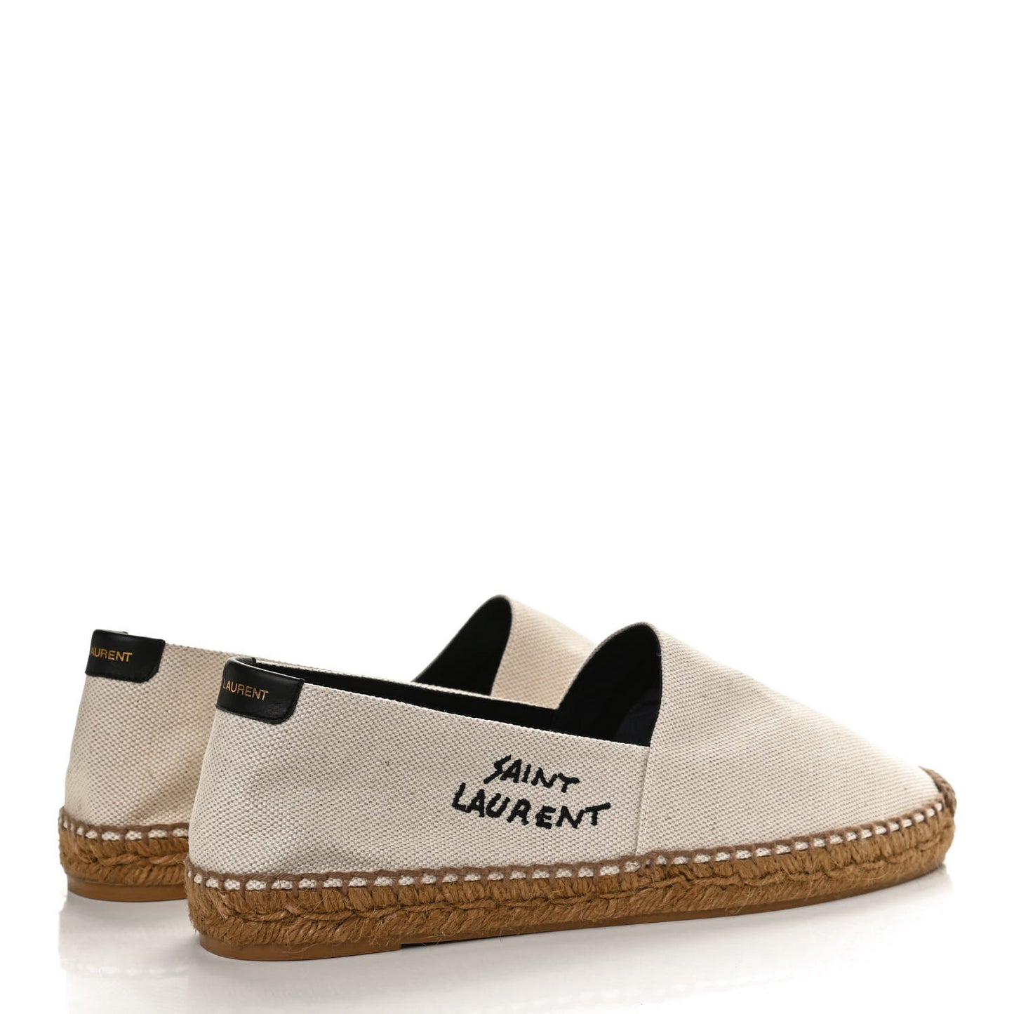 Canvas Nappa Elba Light Logo Embroidered Espadrilles 41 Panna