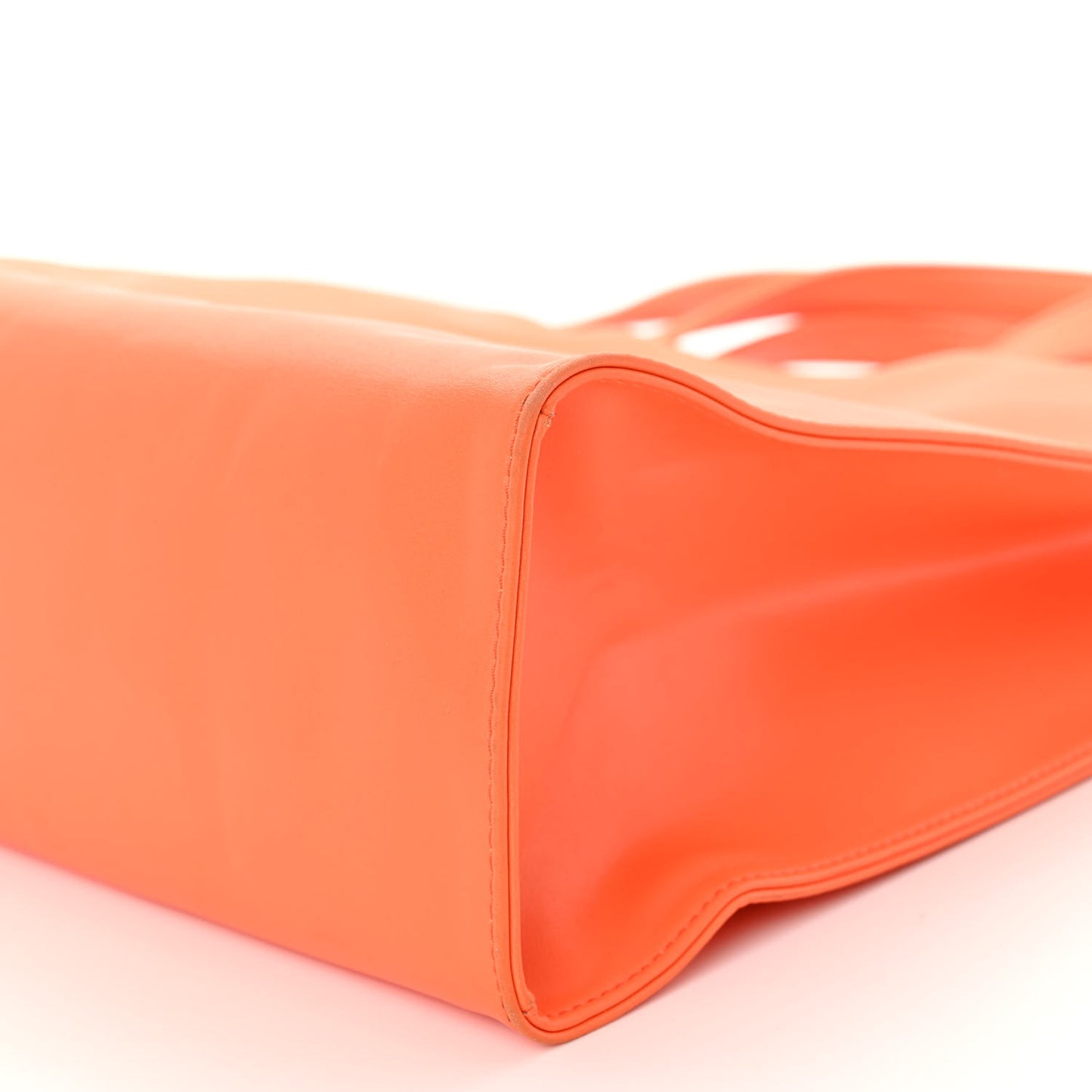 Vegan Leather Medium Shopping Bag Orange