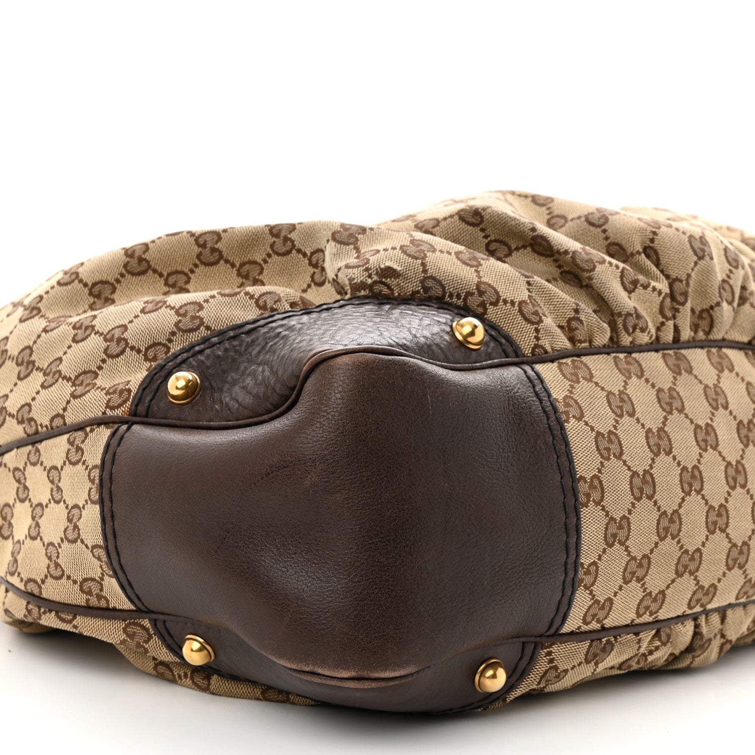 Gucci Monogram Large Jockey Hobo Dark Brown 9 of 12