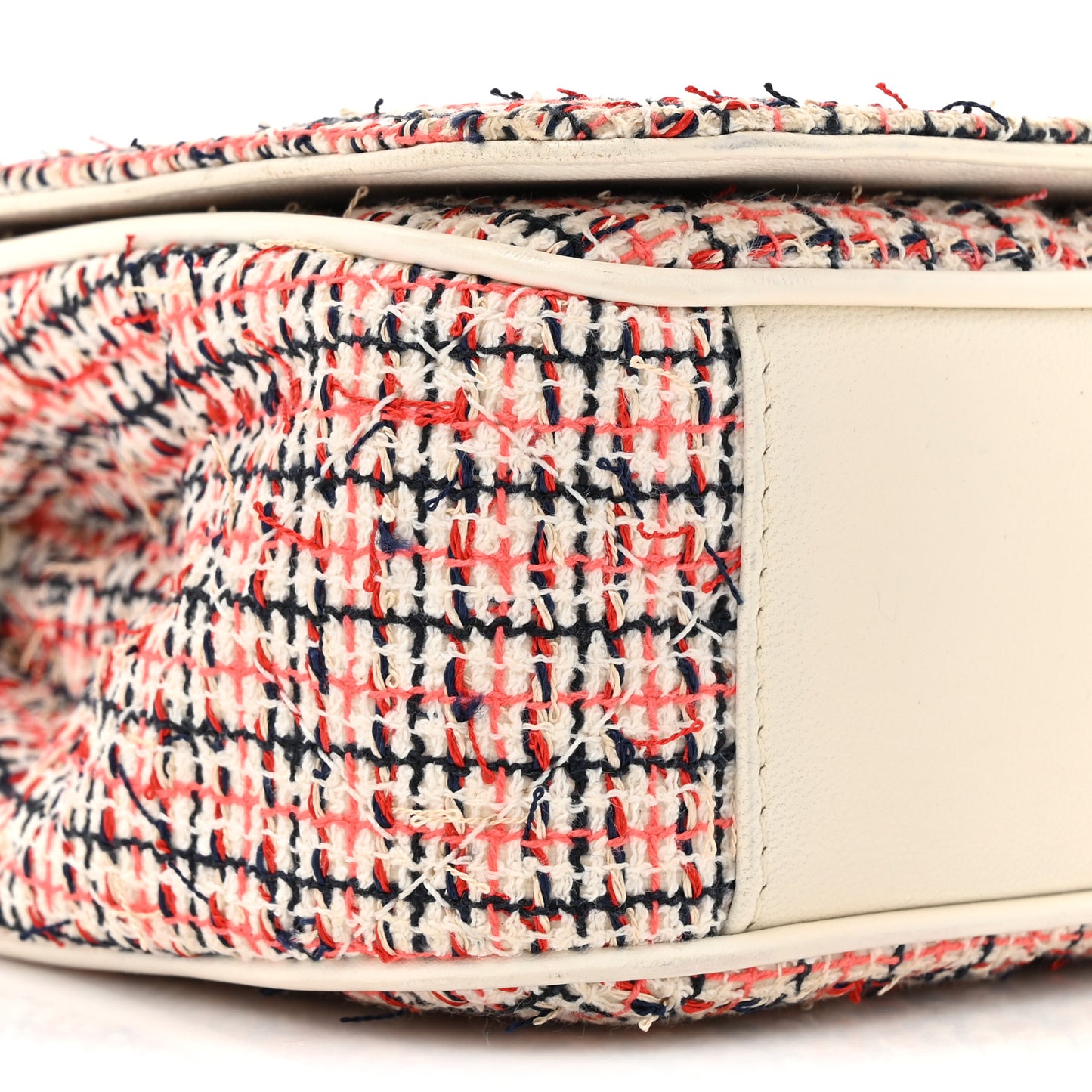 Tweed CC Mania Flap Bag Black Red White