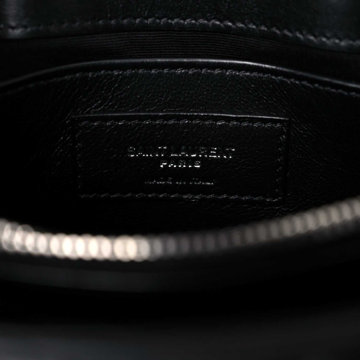 Saint Laurent Calfskin Y Quilted Monogram Small Loulou Chain Satchel Black 7 of 16