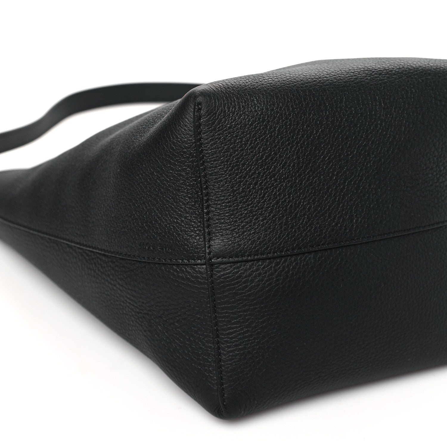 The Row Grained Calfskin Medium N/S Hook Tote Black 9 of 10