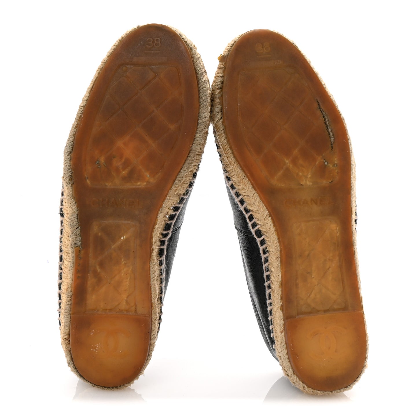 Lambskin CC Espadrilles 38 Black
