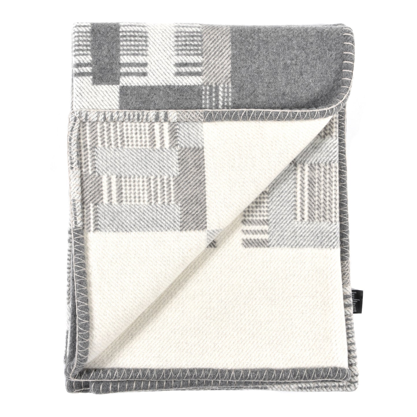 Wool Cashmere Avalon Paper Block Blanket Gris Acier