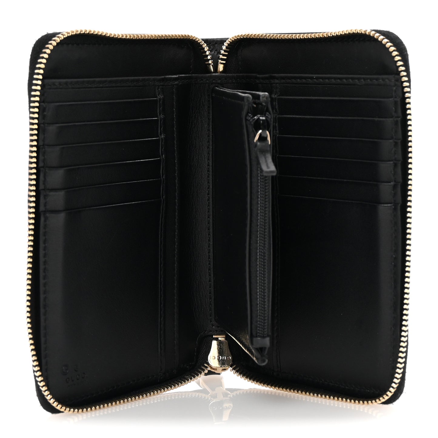 Soft Microguccissima Zip Around Organizer Wallet Black