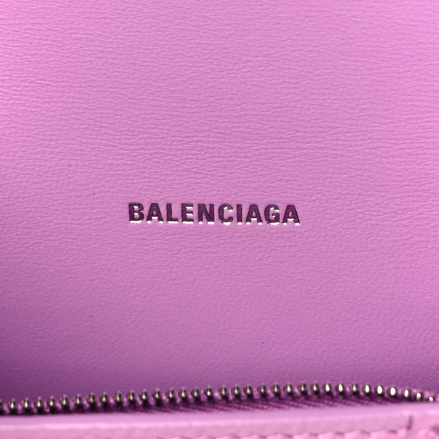 Grained Calfskin Tonal B Hourglass Chain Cardholder Lilac