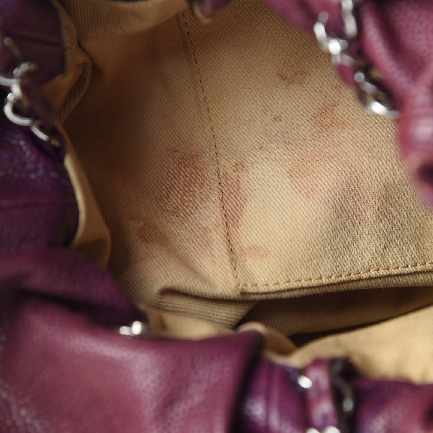 Caviar 31 Drawstring Tote Burgundy