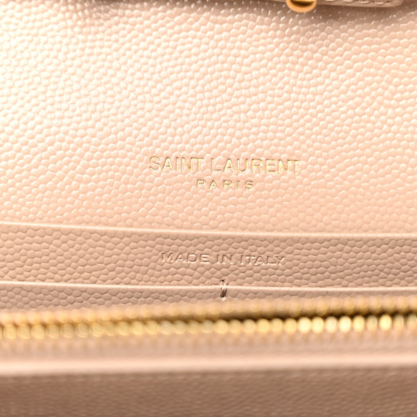 Grain De Poudre Matelasse Chevron Monogram Chain Wallet Dark Beige