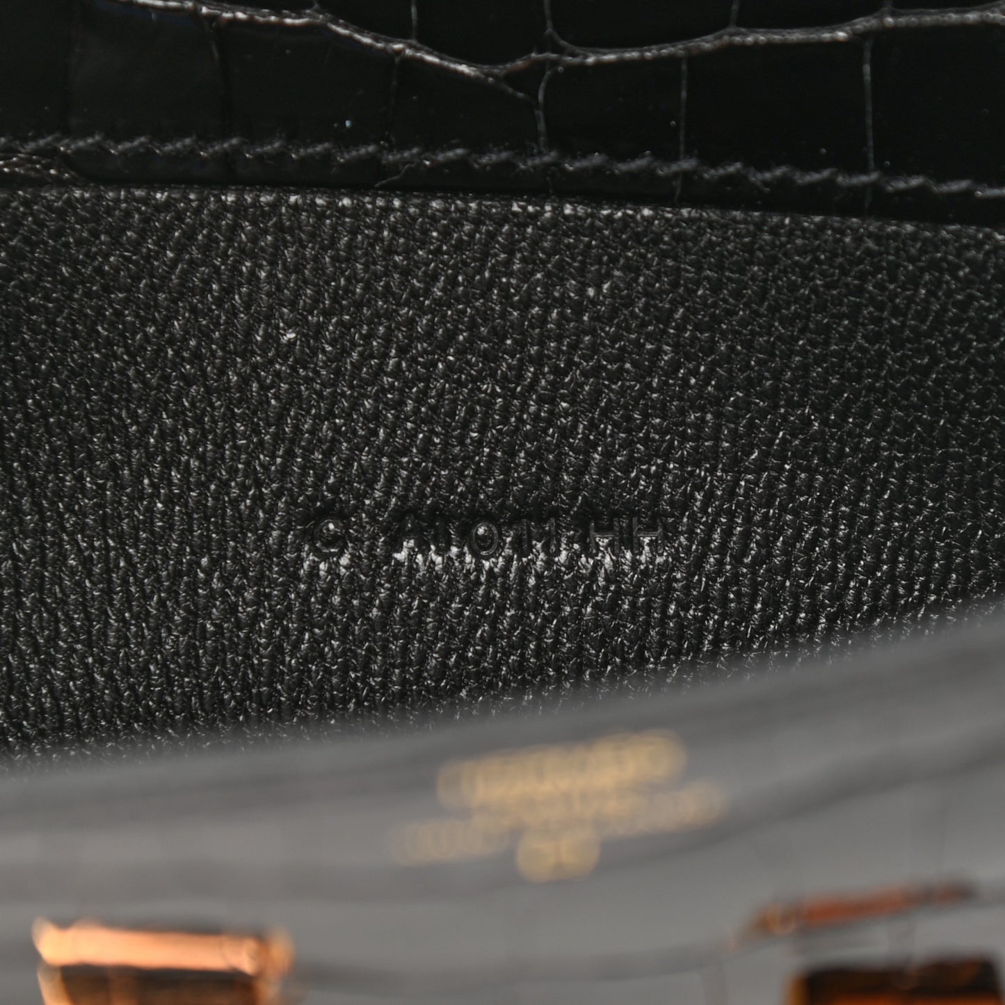 Shiny Alligator Constance Long Wallet Black