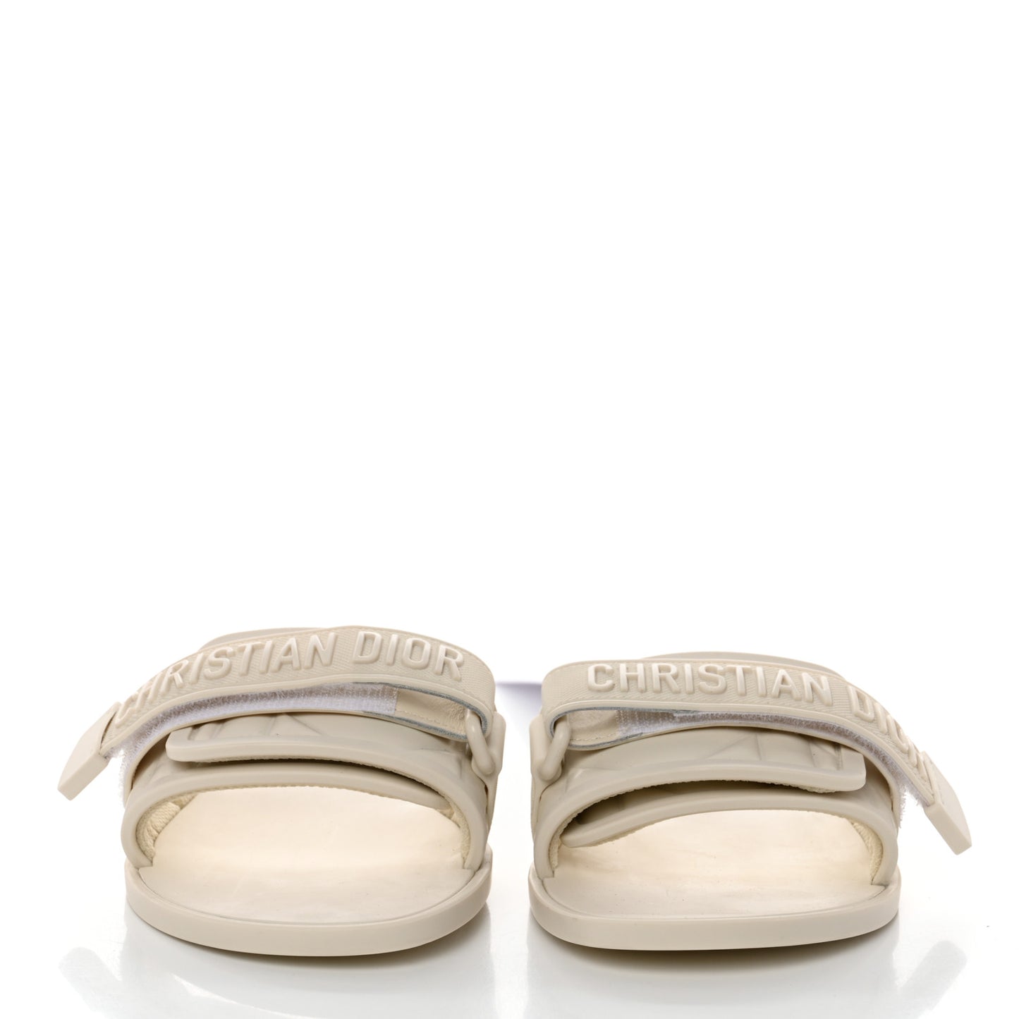 Rubber Macrocannage Dio(r)evolution Slide Sandals 41 Off White
