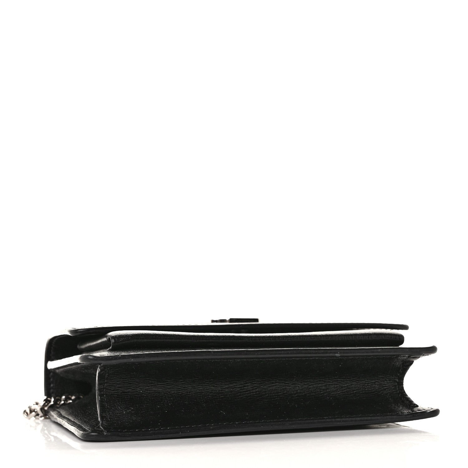 Saint Laurent Calfskin Monogram Sunset Chain Wallet Black 7 of 27