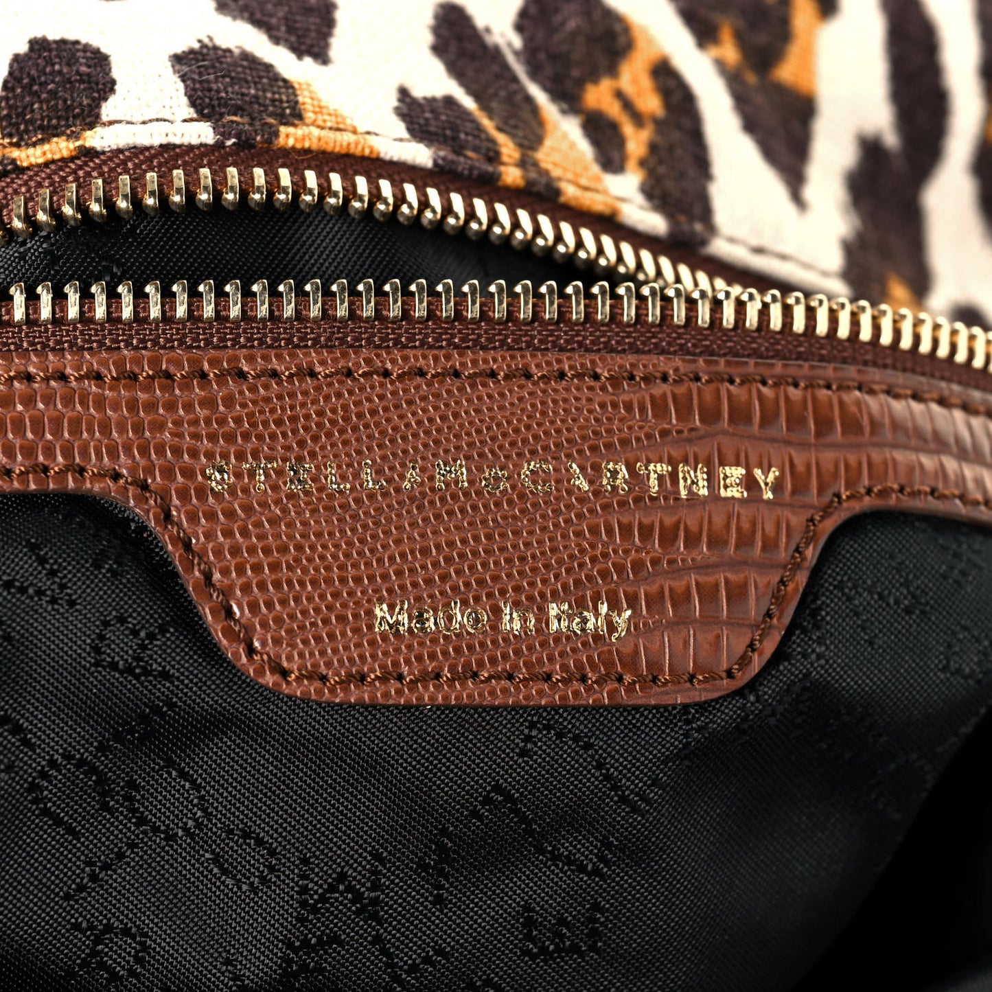 Linen Leopard Small Falabella Tote