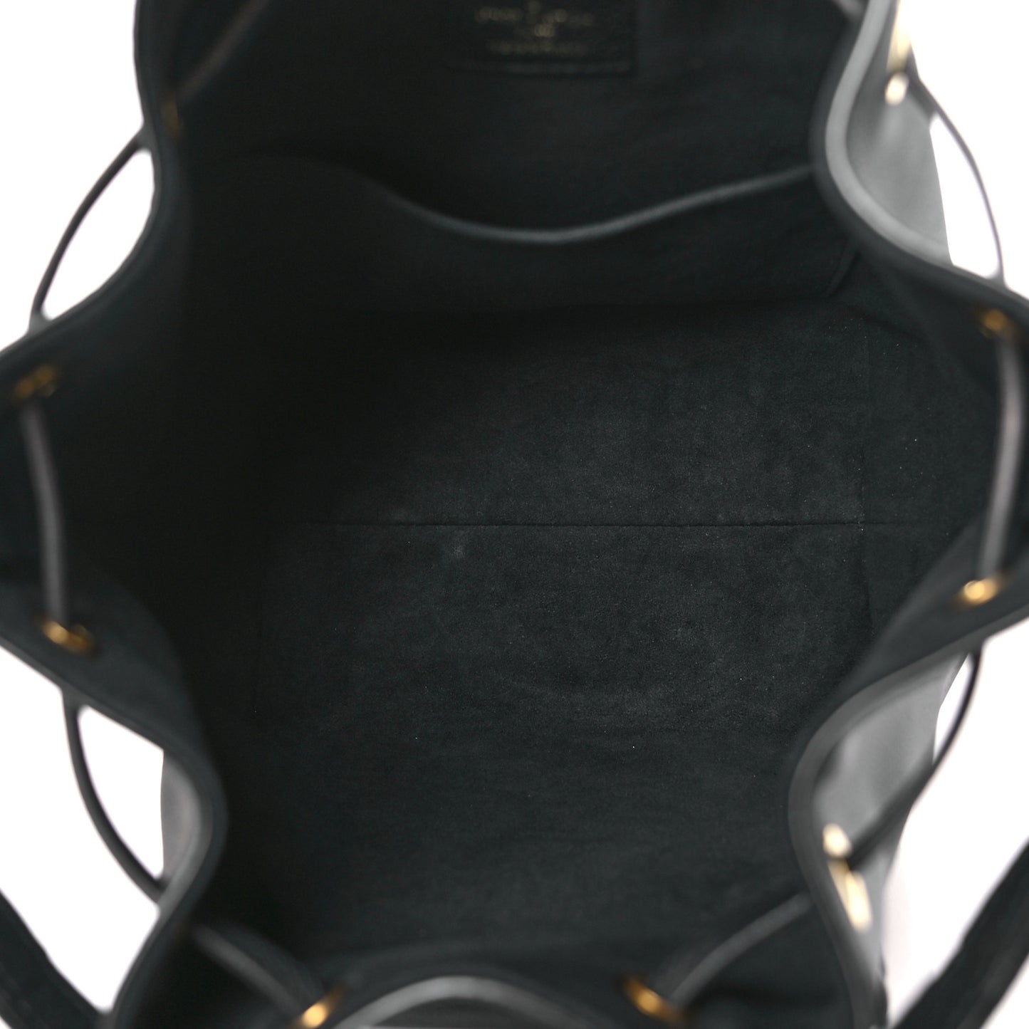 Calfskin Lockme Bucket MM Black