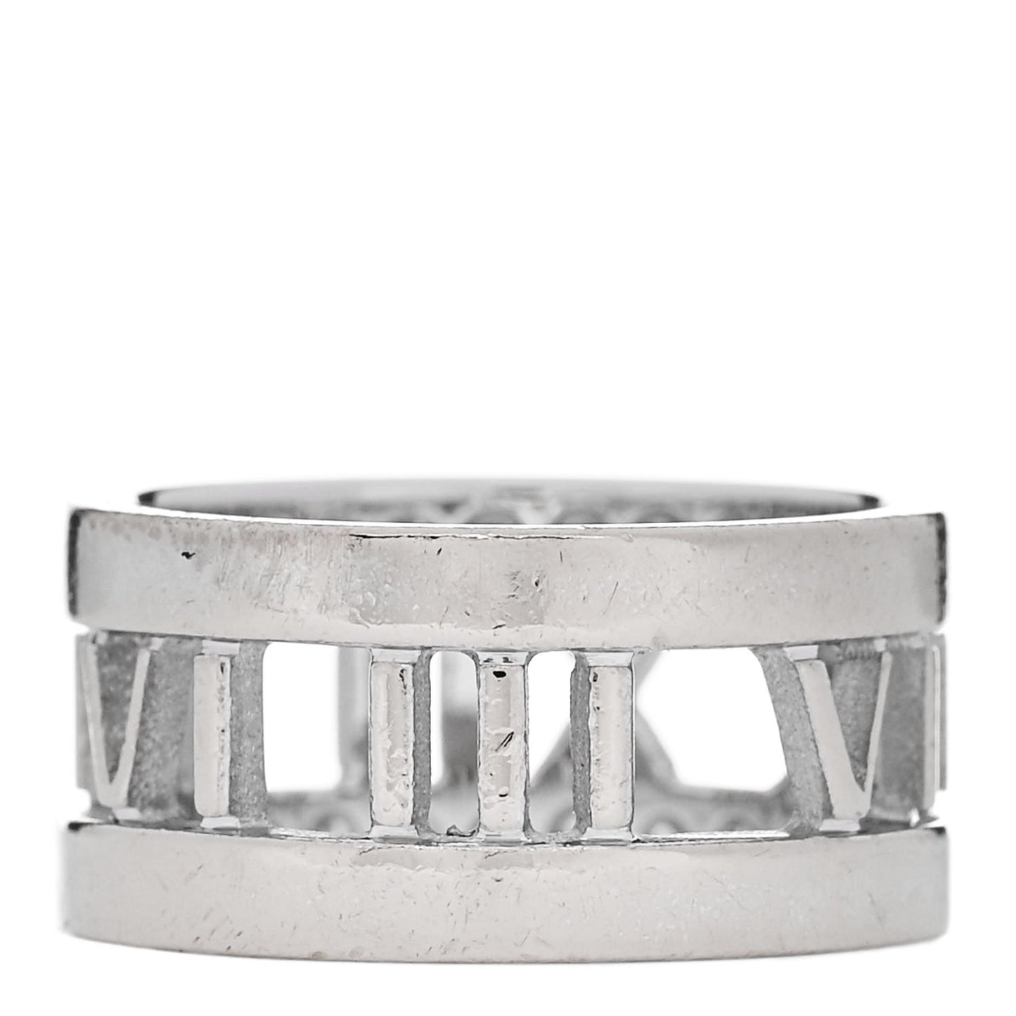 18K White Gold Diamond Wide Atlas Open Ring 50 5.5
