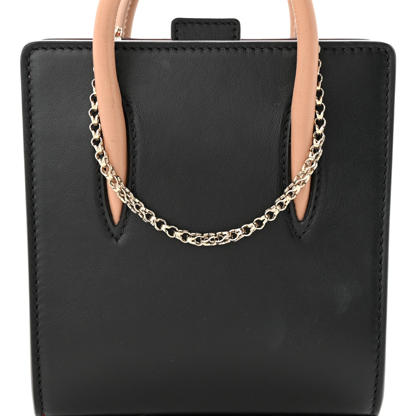 Calfskin Patent Leopard Studded Nano Paloma Black