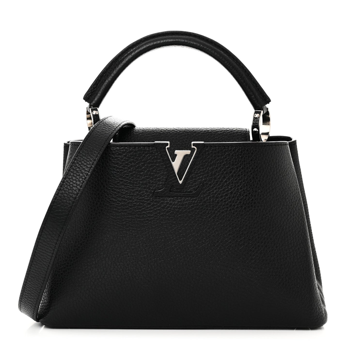 Taurillon Capucines BB Black Fuchsia