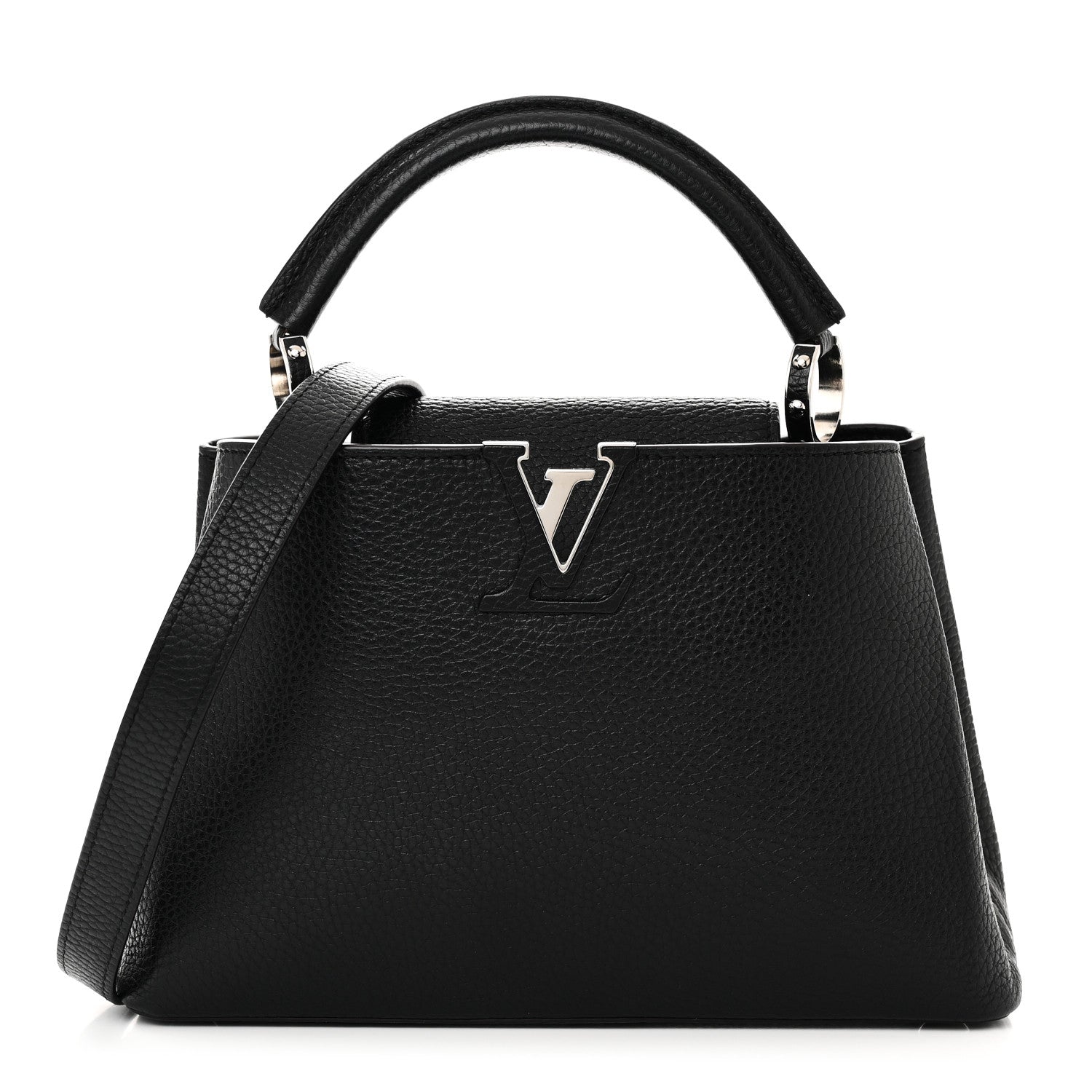 Louis Vuitton Taurillon Capucines BB Black Fuchsia 1 of 9