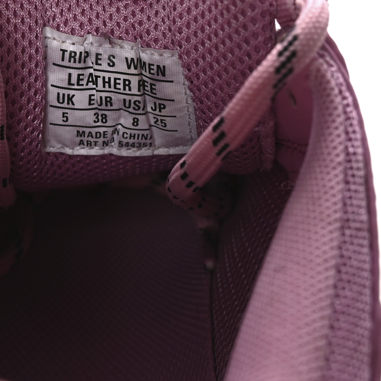 Balenciaga Fabric Mesh Clear Sole Womens Triple S Sneakers 38 Pink 9 of 10