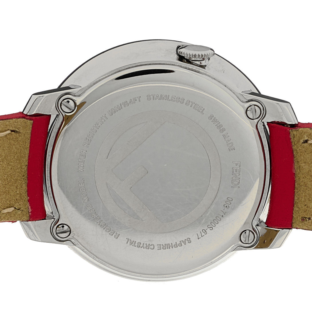 Stainless Steel Calfskin 28mm Run Away Quartz Watch Red